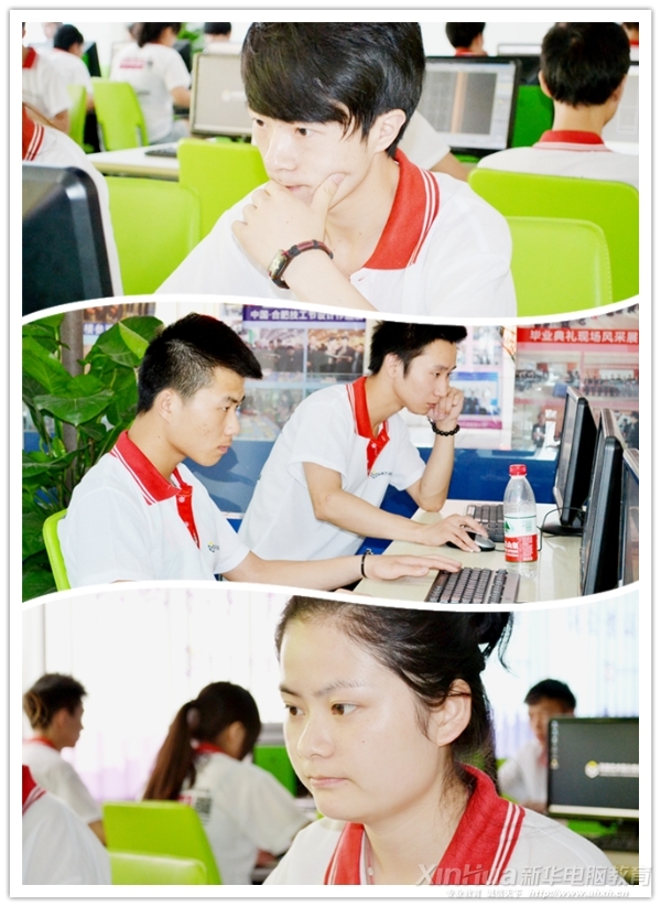 赛场上,同学们聚精会神地比赛,表情自信而专注